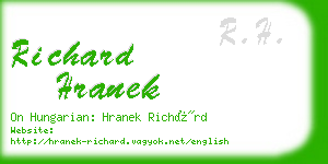 richard hranek business card